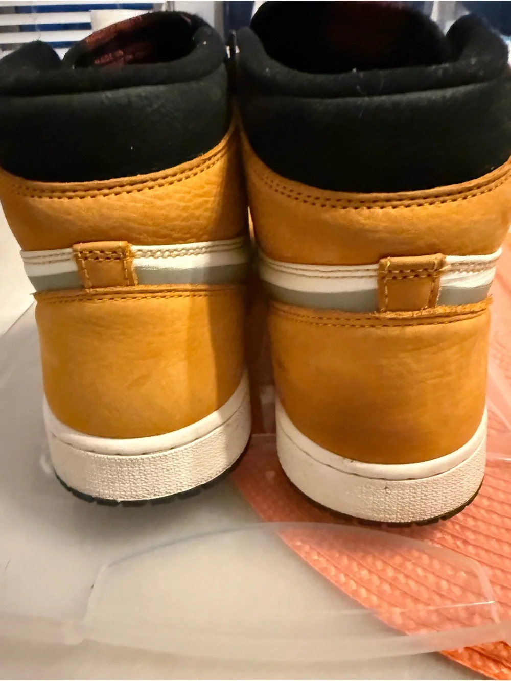 Nike Orange White Black High-Top Sneakers